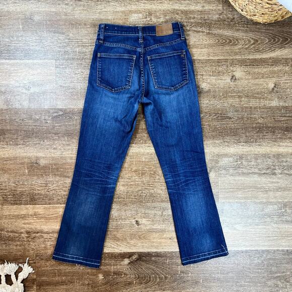 Madewell Cali-Demi Boot Jeans raw hem dark wash - Picture 2 of 8